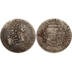 Austria Box Thaler 1694 Leopold I(1657-1705). Obverse: Old laureate bust right in inner circle. Legend: LEOPOLDVS : D...