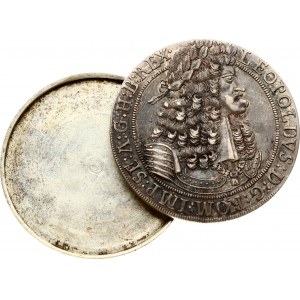 Austria Box Thaler 1694 Leopold I(1657-1705). Obverse: Old laureate bust right in inner circle. Legend: LEOPOLDVS : D...