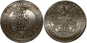 Austria 2 Thaler (1686-1696) Hall. Leopold I (1657-1705). Obverse: Laureate portrait with curled wig nd narrower head...
