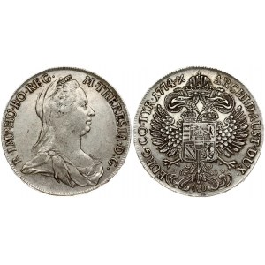 Austria 1 Thaler 1774 AS Hall. Maria Theresa(1740-1780). Obverse: Smaller veil on bust. Reverse...