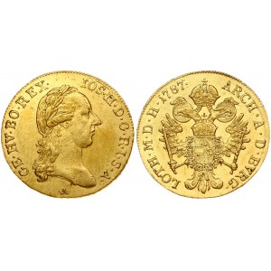 Austria 1 Ducat 1787A Joseph II (1780-1790). Obverse: Laureate head right. Obverse Legend...