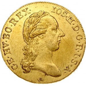 Austria 1 Ducat 1787A Joseph II (1780-1790). Obverse: Laureate head right. Obverse Legend...