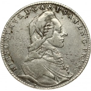 Austria Salzburg 20 Kreuzer 1787 M Hieronymus (1772-1803). Obverse: Bust right. Obverse Legend: HIERONYMVS D • G • A • ...