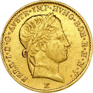 Austria 1 Ducat 1848E Ferdinand I (1835-1848). Obverse: Laureate portrait facing right. Reverse...