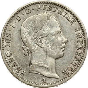 Austria 1/4 Florin 1859A Franz Joseph I (1848-1916). Obverse: Bust of King Franz Joseph I facing right. Reverse...