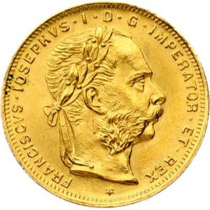 Austria 8 Florins-20 Francs 1892 Restrike. Franz Joseph I(1848-1916). Obverse: Laureate head right; heavy whiskers...