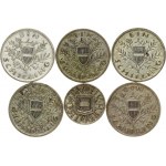 Austria 1/2 & 1 Schilling (1925-1926) Obverse: Austrian shield at center. Reverse: Numeric value in diamond at center...