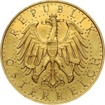 Austria 100 Schilling 1929 Obverse: Imperial Eagle with Austrian shield on breast holding hammer and sickle. Reverse...