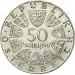Austria 50 Schilling 1965 600th Anniversary of the Vienna University. Obverse: Value within circle of shields. Reverse...