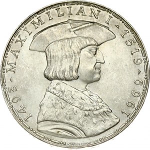 Austria 50 Schilling 1969 450th Anniversary - Death of Maximilian I. Obverse: Value within circle of shields. Reverse...