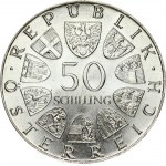 Austria 50 Schilling 1972 350th Anniversary of the Salzburg University. Obverse: Value within circle of shields...