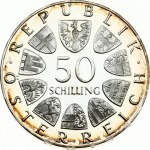 Austria 50 Schilling 1973 100th Anniversary - Birth of Dr Theodor Korner President. Obverse...