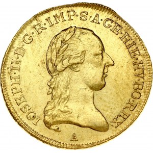 Austrian Netherlands 1/2 Souverain D'or 1786A Joseph II (1780-1790). Obverse: Laureate head right. Obverse Legend...