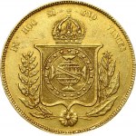 Brazil 20000 Reis 1853 Pedro II (1831-1889)Obverse: Larger head left. Reverse: Crowned arms within wreath. Gold 17.80g...