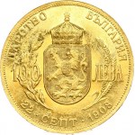 Bulgaria 100 Leva 1912 Declaration of Independence. Ferdinand I (1887-1918) Obverse: Head of king facing right. Reverse...