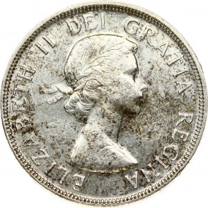 Canada 1 Dollar 1955 Voyageur. Elizabeth II(1952-).Obverse: Laureate bust right. Reverse: Voyageur...