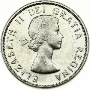 Canada 1 Dollar 1963 Voyageur. Elizabeth II(1952-). Obverse: Laureate bust right. Reverse: Voyageur...