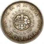 Canada 1 Dollar 1964 100th Anniversary of Charlottetown & Quebec Conference. Elizabeth II (1952-). Obverse...