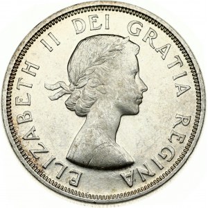 Canada 1 Dollar 1864-1964 Elizabeth II(1952-). Obverse: Laureate bust right. Reverse: Design at center...