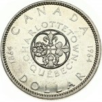 Canada 1 Dollar 1864-1964 Elizabeth II(1952-). Obverse: Laureate bust right. Reverse: Design at center...