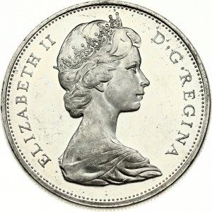 Canada 1 Dollar 1965 Voyageur. Elizabeth II(1952-). Obverse: Young bust right. Reverse: Voyageur...