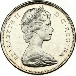 Canada 1 Dollar 1867-1967 Confederation Centennial. Elizabeth II(1952-). Obverse: Young bust right. Reverse: Goose left...