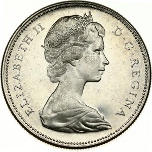 Canada 1 Dollar 1867-1967 Confederation Centennial. Elizabeth II(1952-). Obverse: Young bust right. Reverse: Goose left...