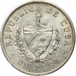 Cuba 1 Peso 1933 Obverse: National arms within wreath; denomination below. Reverse: Low relief star; date below. Silver...