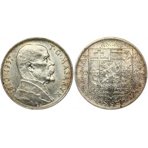 Czechoslovakia 20 Korun (1850-1937) Death of President Masaryk. Obverse: Denomination above state emblem. Reverse...