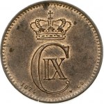 Denmark 5 Ore 1874(h) CS Christian IX(1863-1906 ). Obverse: Crowned monogram. Reverse...