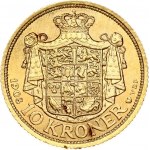 Denmark 10 Kroner 1908(h) VBP; GJ. Frederick VIII (1906-1912). Obverse: Head left with titles. Reverse...