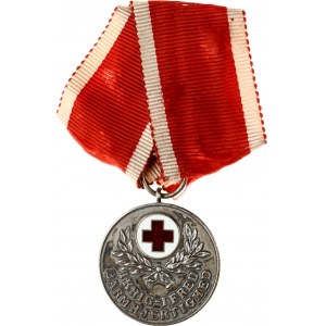 Denmark Medal of Merit (20th century) of the Danish Red Cross. Ribbon: Red with white edges. Silver. Weight approx: 24...