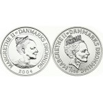 Denmark 200 Kroner 1995 & 2004 Commemorative issue. Margrethe II (1972-). Wedding of Prince Joachim...