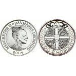 Denmark 200 Kroner 1997 & 2004 Commemorative issue. Margrethe II (1972-). 25th Anniversary - Queen's Reign...