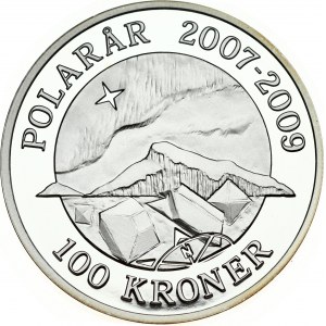 Denmark 100 Kroner 2009 International Polar Year. Margrethe II (1972-). Obverse Lettering...