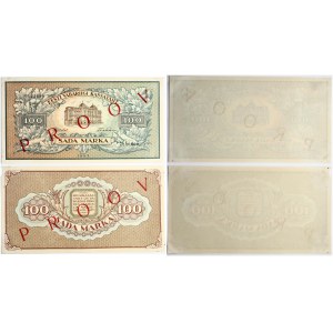 Estonia 100 Marka 1923 Banknote PROOV / SPECIMEN. Estonia Republic of Estonia treasury notes 1923 issue; 100 Marka 1923...