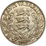 Estonia 1 Kroon 1933 10th Singing Festival. Obverse: National arms wreath surrounds date below. Reverse...