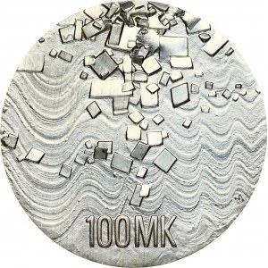 Finland 100 Markkaa 1992 M-S 75th Anniversary of Independence. Obverse: Pine trees. Reverse: Artistic design...