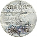 Finland 100 Markkaa 1992 M-S 75th Anniversary of Independence. Obverse: Pine trees. Reverse: Artistic design...