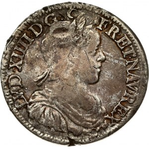 France 1/2 Ecu 1651 A Louis XIV(1643-1715). Obverse: Bust with long curl. Reverse: Crowned arms of France. Silver...