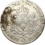 France 1 Ecu 1742Q Louis XV(1715-1774). Obverse: Head with headband left. Reverse...