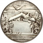 France Air Communication Medal (1871). Obverse description: Female allegory seated on a cannon...