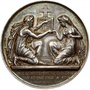 France Wedding Medal (19th Century). May man therefore not separate what God has united/ Que l...