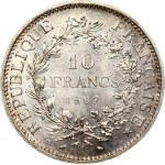 France 10 Francs 1967 Obverse: Denomination and date within wreath. Reverse: Hercules group. Silver...