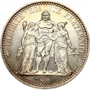 France 10 Francs 1968 Obverse: Denomination and date within wreath. Reverse: Hercules group. Silver. Nice toning...
