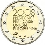 France 2 Euro 2008 French Presidency of the EU. Obverse: He coin is inscribed as follows: ‘2008 PRÉSIDENCE FRANÇAISE UNI