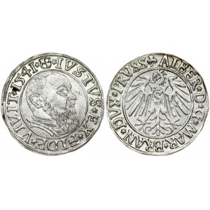 Germany Prussia 1 Grosz 1541 Albrecht (1525-1569). Obverse: Bust right in circle...