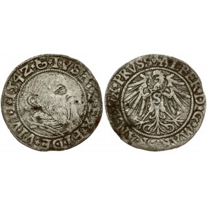 Germany Prussia 1 Grosz 1542 Albrecht (1525-1569). Obverse: Bust right in circle...