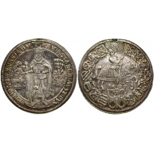 Germany TEUTONIC ORDER 1 Thaler 1603 Maximilian(1590-1618) Obverse: Master standing on ground; arms at left...