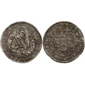 Germany SAXONY 1 Thaler 1626 HI Johann Georg I(1615-1656). Obverse: Half-length armored figure to right...